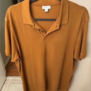Sunspel Golden Brown Polo Shirt